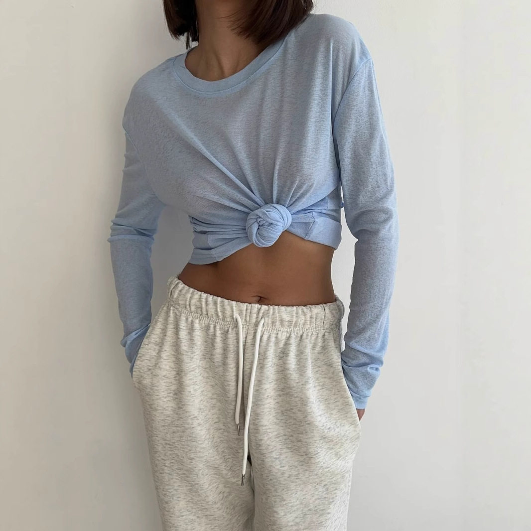 Womens Long Sleeve Snowflake Pattern T Shirt Lightweight Loose Fit Round Neck Summer Style Wholesale Available