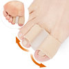 Cross-Border New Gel Fiber Toe Correction Big Toe Valgus Toe Separator Double Hole Toe Orthosis Nylon
