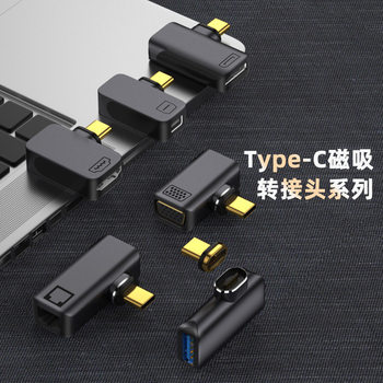 TypeC to HDTV Magnetic adapter DP/miniDP/VGA laptop screen RJ45 HD screen