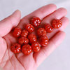 Jade A goods red silk pumpkin beads loose beads Jade DIY earrings bracelet necklace rope art accessories factory wholesale