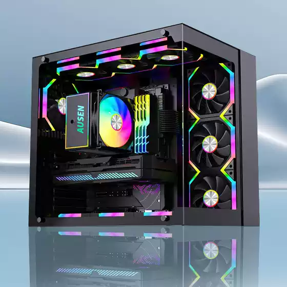 Ausen Prism D12Pro New Cd Pattern 5Vargb Divine Light Synchronization Pwm Temperature Control Chassis Cooling Fan