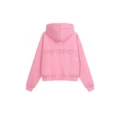 Embroidered letter zipper jacket pink