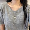 Simple Silver Heart Pendant Necklace, Light Luxury, Exquisite Niche Design, Fashionable Temperament, Versatile and Unique Necklace for Autumn and Winter