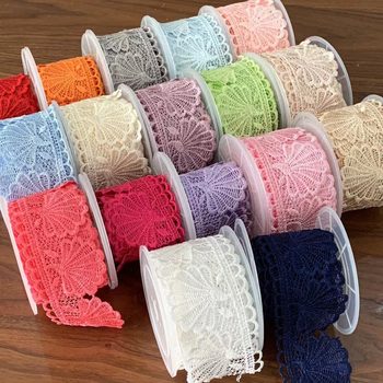 Shell flower polyester light embroidery water soluble lace 5.5cm skirt clothing sofa cushion accessories 16 colors