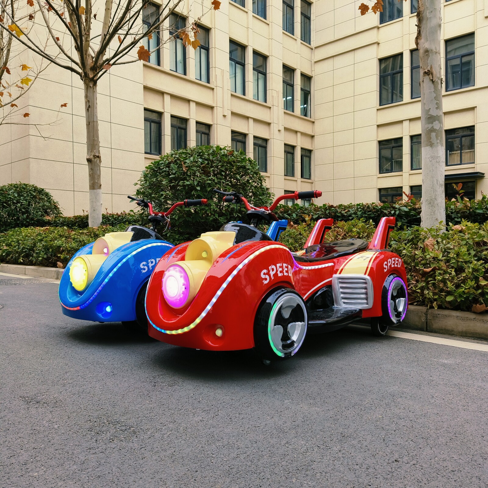 Children's Electric Motorcycle Commercial Children's Motorcycle Amusement Luminous Electric Vehicle Children's Square Electric Vehicle