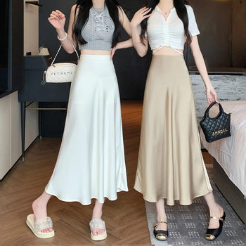 Summer Cheongsam Petticoat 2025 New Style High-Waisted Slimming Half Skirt Layered Long Skirt