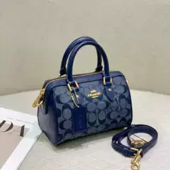 Coach C Family 25 Vintage Boston Women's Bag Pillow Bag Handbag Monogram Mini Fashion Versatile Crossbody Shoulder Bag