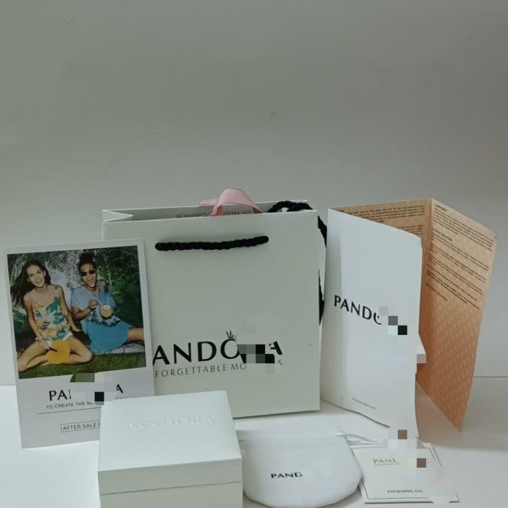 Panjia Dora White Ring Bracelet Necklace High-End Packaging Gift Box