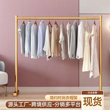 Thickened and Heightened Clothes Drying Rack Floor-Standing Indoor Clothes Drying Rack Balcony Bedroom Clothes Hanging Rod Light Luxury Household Clothes Rack
