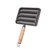 Cast Iron Baked Sausage Pot Household Baked Sausage Artifact Grilled Rice Cake Grilled Lamb Shish Kebab Grilled Gluten Baked Sausage Mould Outdoor Baked Sausage Plate