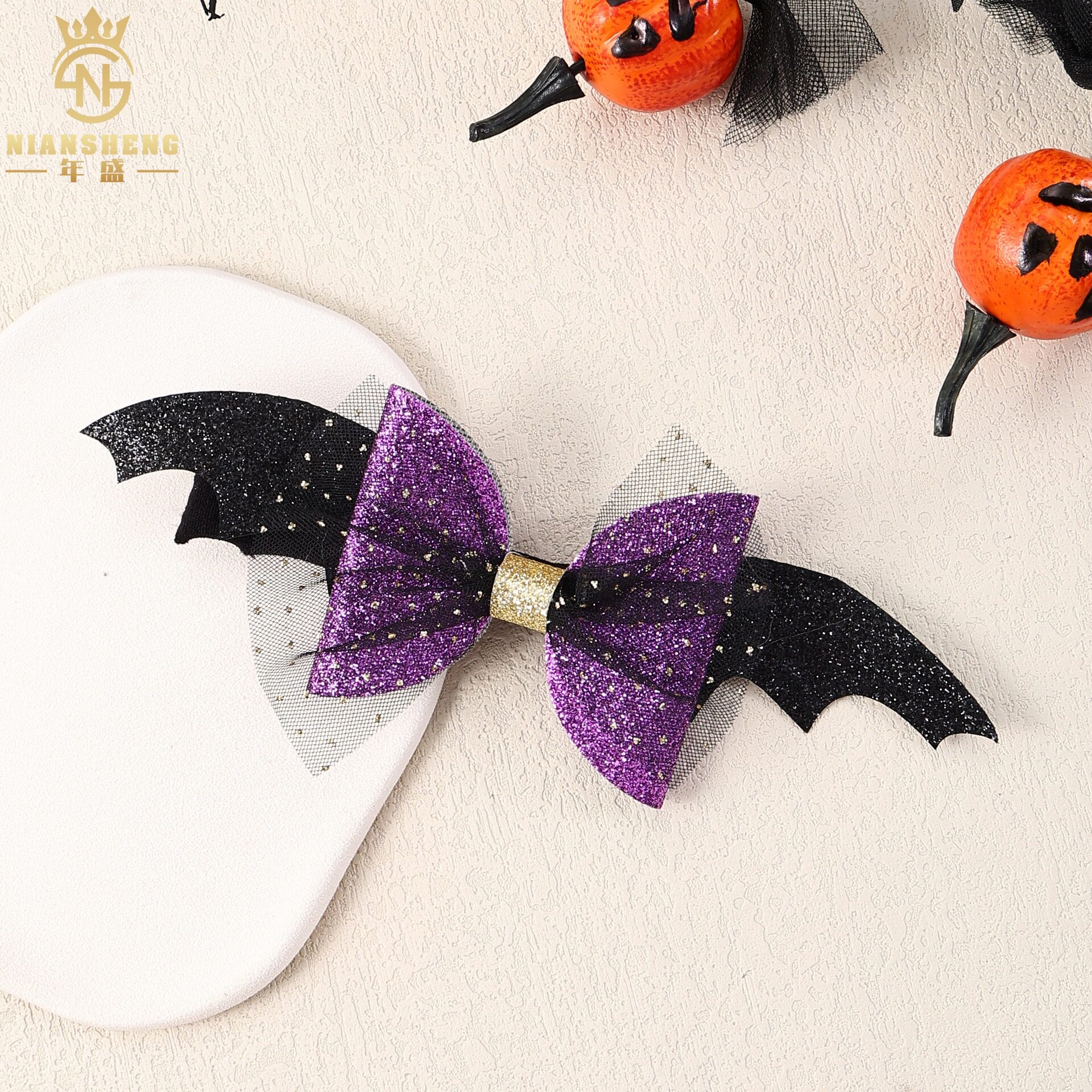 亚马逊新款万圣节派对欢乐发夹儿童节日搞怪氛围不伤发高颜值发卡