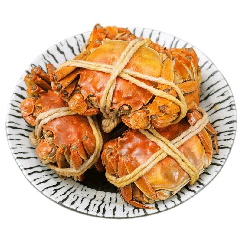 [2025 New Crab] Live Hairy Crabs, Freshly Made Flower-Carved Cooked and Drunken Crabs, Ready-To-Eat Seafood Cooked and Raw Marinated Crabs