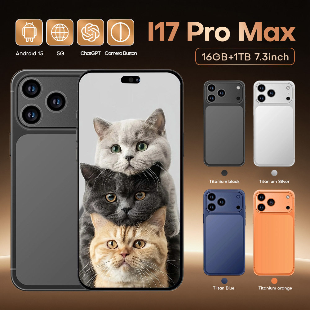 跨境手机i17PRO MAX真4G网络16+1TB智能手机全新未拆封工厂低价