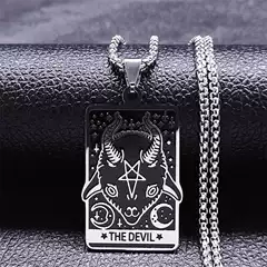 Cross-Border Tarot Brand Sheepskin Inverted Five-Pointed Star European and American Necklace Accessories Pendant Sweater Chain Jewelry