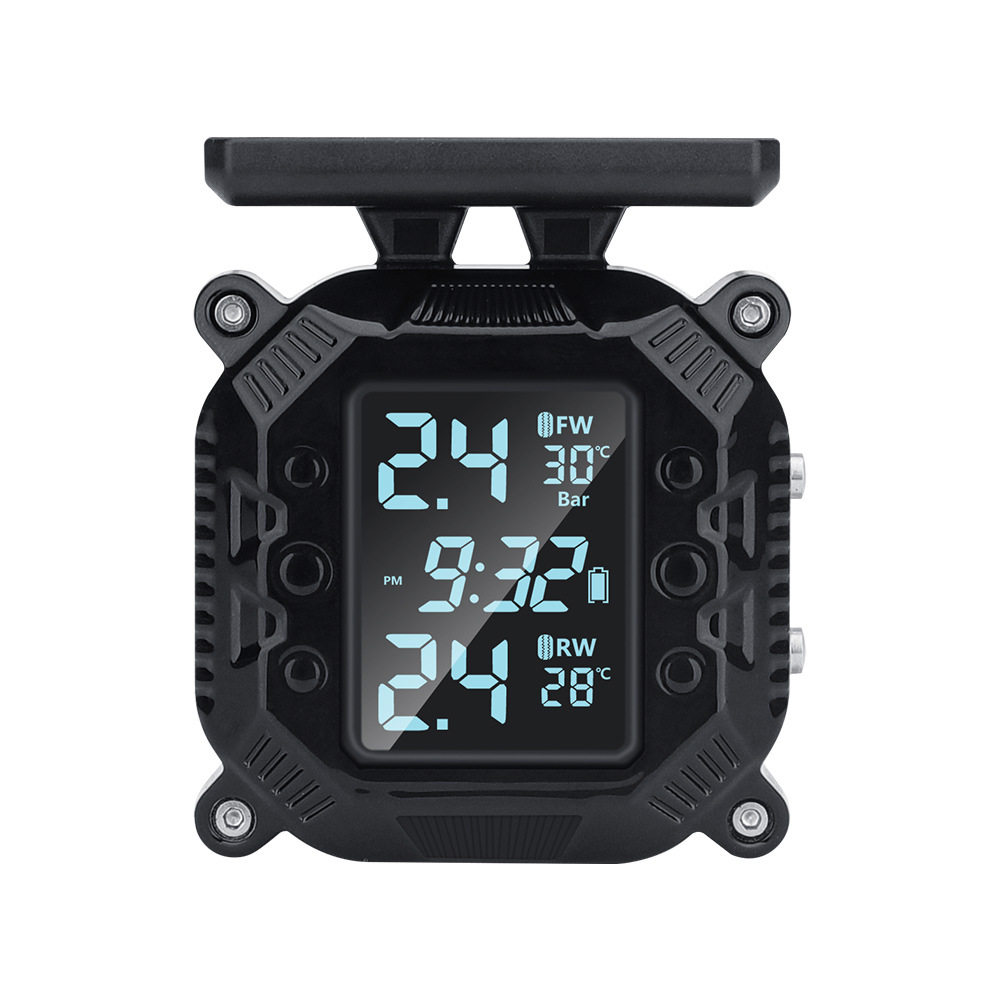 Motorcycle Tire Pressure Monitor 2-wheel Electric Vehicle Tire Pressure Detection Wireless Digital Display External Tire Pressure Detector