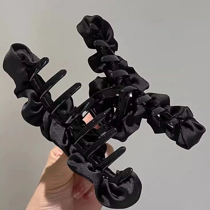 抖音爆款弗弗西尚蒂同款抓夹闪光褶皱高颜值发夹气质韩版时尚头饰