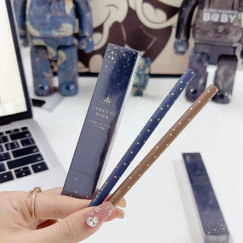 Ermu eyeliner glue pen waterproof long-lasting non-decolorizing non-smudging ultra-fine eyebrow pencil lying silkworm dual-use beginner Portuguese