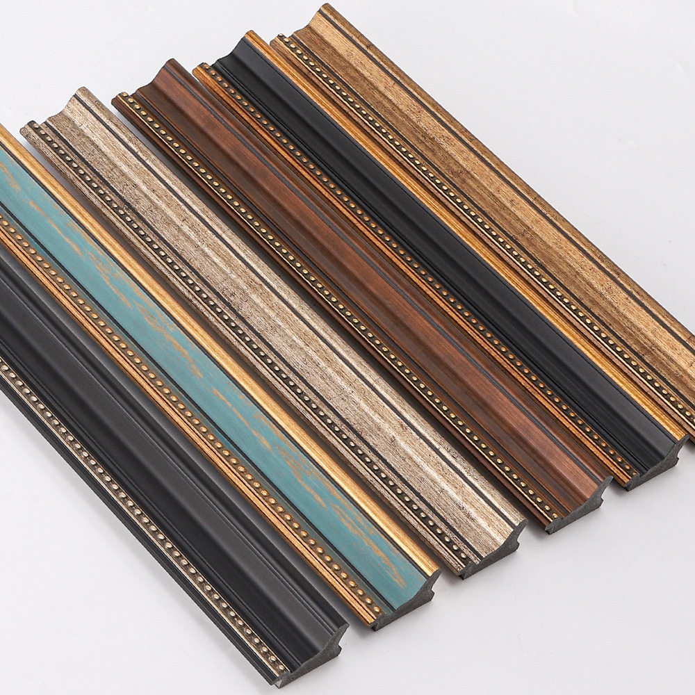 Ps Photo Frame Lines European Modern Decorative Picture Frame Strips Oil Painting Frame Strips Mounting Foam Lines Semi-Finished Products Processing