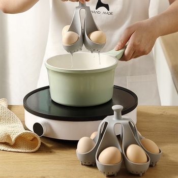 New Egg Cooker Silicone High-Temperature Resistant Household Boiled Egg Tool Stand Egg Mold Storage Egg Tray