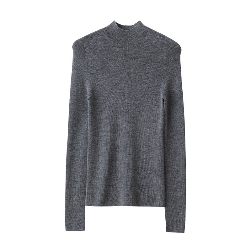 美丽诺羊毛！德国无缝扬子纱打底针织衫秋季半高领修身内搭上衣女