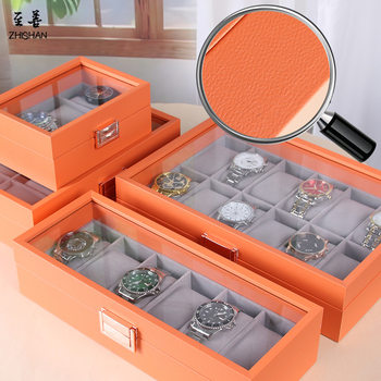 New Orange Watch Storage Box, Household Watch Storage Box, Watch Collection Box, Watch Box Display, Cross-Border Hot Sale
