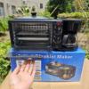 Cross-Border Export Multifunctional Three-In-One Breakfast Machine Coffee Machine Bread Machine Timed Baking Electric Oven Sandwich Machine
