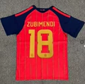 2026 spain home jersey, two stars, number 18