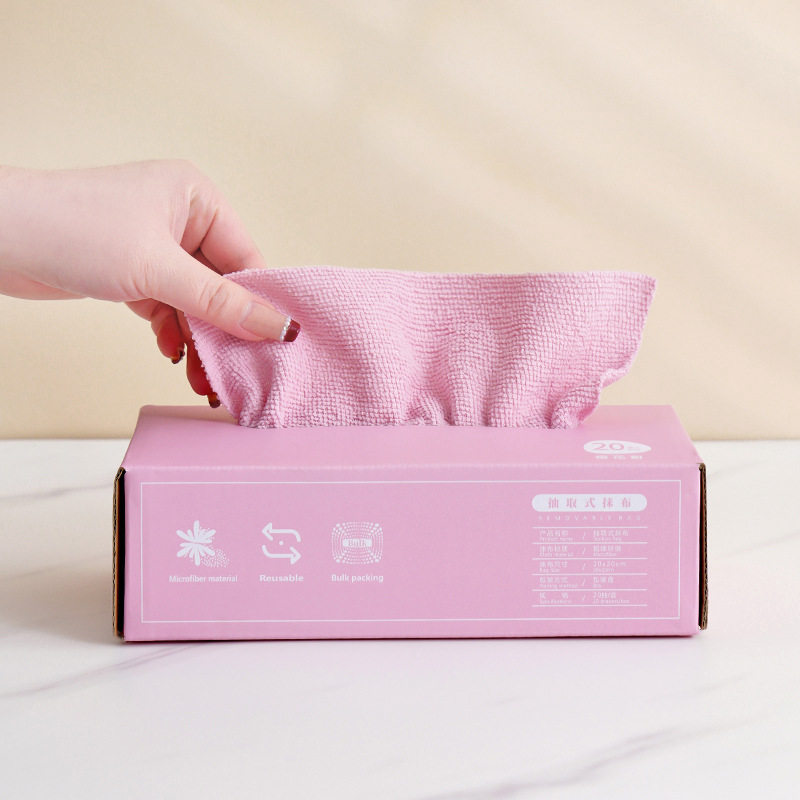 Microfiber Removable Rag Cross-Border Soft Absorbent Dish Towel Wholesale Kitchen Dry and Wet Multifunctional Scouring Pad