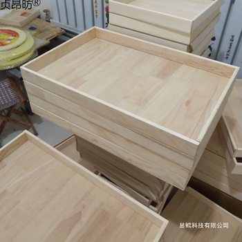 Wooden Tray Pasta Lidless Wooden Box Dumpling Storage Box Noodle Supermarket Food Hotel Tray Commercial Kitchen Supplies