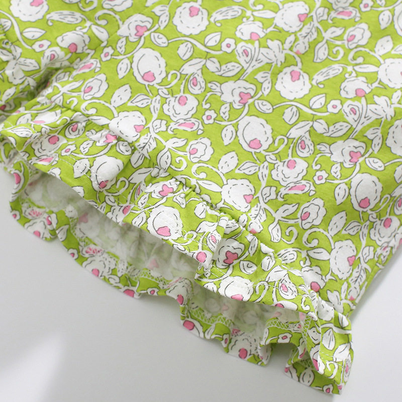 Girls' Cute Floral Two-Piece Set, Summer Casual Kids' Wear