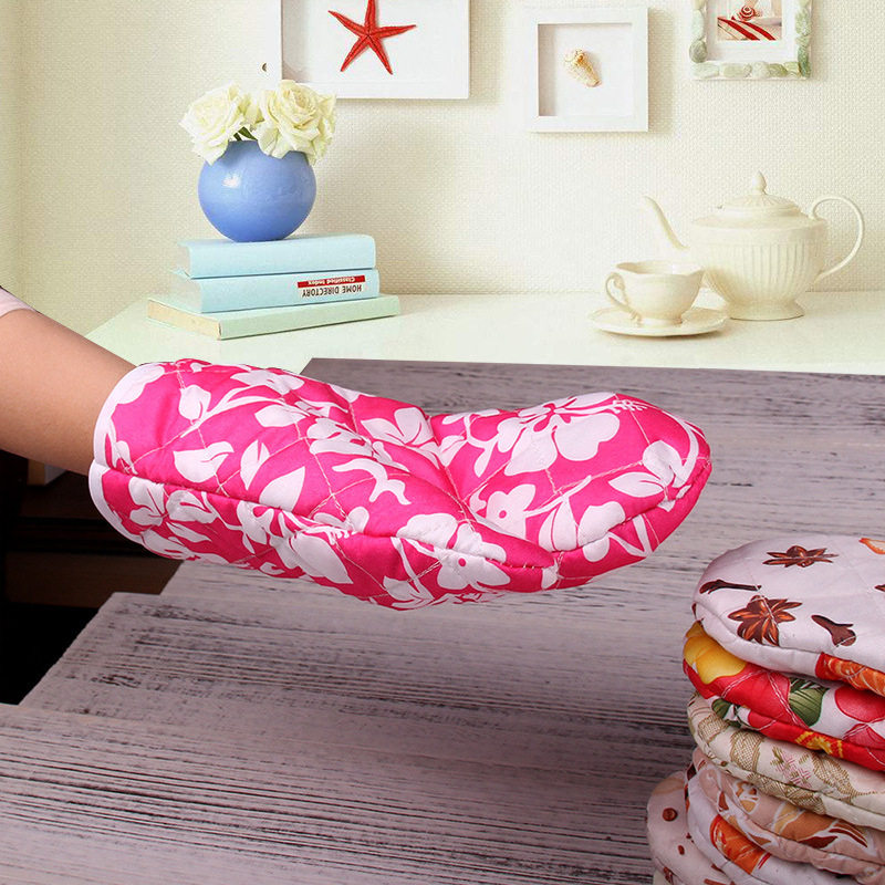 Factory wholesale baking microwave oven gloves heat insulation gloves anti-Hot Gloves oven hand set promotional gifts