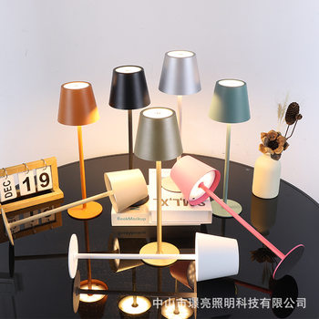 Amazon Explosions Nordic Plastic Touch Table Lamp Base Rechargeable Table Lamp Bedside Nightlight Creative Bar Table Lamp
