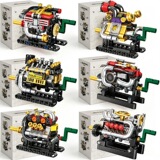 Tide play V8 mini можно связать для сборки двигателя, сборки пазла из микрочастиц, строительного блока, игрушки, настольной модели украшения