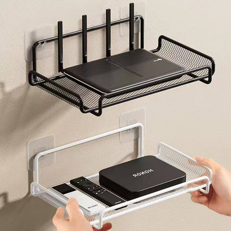 Router Shelf Without Punching Tv Set-Top Box Wifi Traceless Home Living Room Wall Storage Rack Hanging