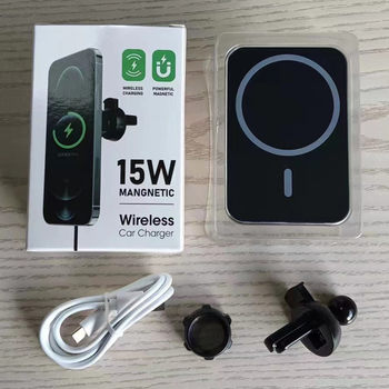 N52 Strong Magnetic 15W Car Magnetic Wireless Mobile Phone Charger Magsafe Magnetic Air Outlet Mobile Phone Holder