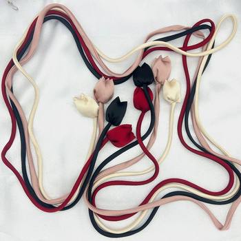 Korean Long Ribbon Tulip Bud Belt Women's Dress DIY Versatile Waist Chain Waist Rope High-End Accessories