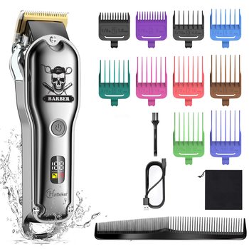 Cross-border body washing electric clipper hair salon dedicated high-power hair clipper intelligent digital display rechargeable hair clipper