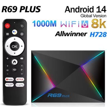 Foreign Trade New R69Plus Quanzhi H728Wifi6 Set-Top Box Android 14 Network Box Player Tv Box