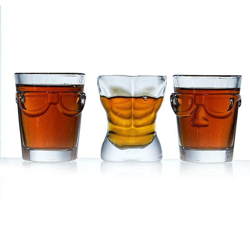 Small Wine Glass Manufacturer 2oz Wholesale One-Shot Export Chest Cup Creative Beauty Human Body Whiskey Art Wine Glass Stylish