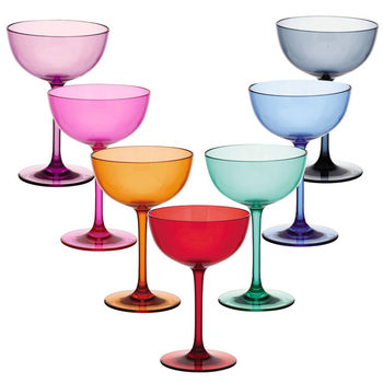 French Ins Style Plastic Tall Champagne Glass Pc Bar Cocktail Glass Ice Cream Dessert Cup Pudding Bowl Stacked Tower