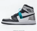 Aj1 high top-black silver