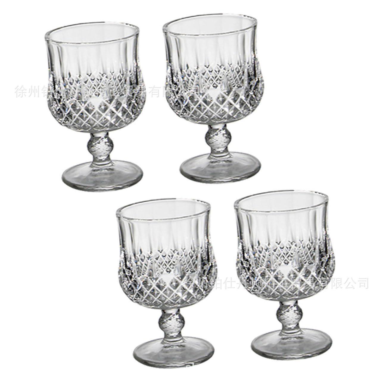 Amazon Sword Pattern Champagne Cup small size Fruit Juice Coffee Chilling Cup Candle Cup Glass Goblet Red Wine Glass Wine Utensils