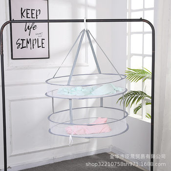 Source Manufacturer's Popular Double-Layer Drying Basket and Drying Net Bag, Shopkeeper's Recommendation for Drying Socks, Woolen Clothes, and Underwear Wholesale