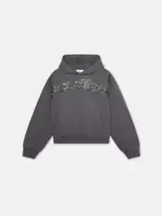25SS American High Street Trendy Top Sanskrit Letter Printed Loose Hooded Sweater Hoodie for Men and Women