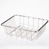 Stainless Steel Draining Basket Retractable Pool Draining Rack Draining Bowl and Dish Rack Fruit and Vegetable Basket Washing Basket Sink Storage Rack
