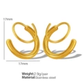 EH242 gold left and right earrings