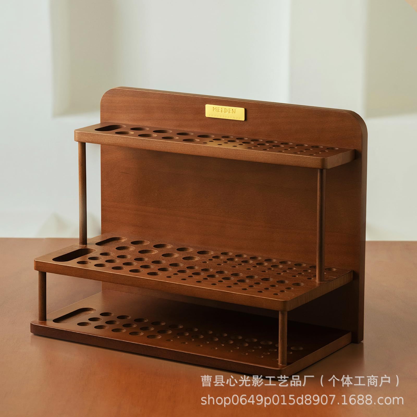 Wooden Desktop Large Storage Brush Brush Shelf Storage Rack Art Supplies Storage Rack Makeup Brush Storage Rack