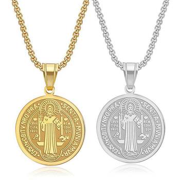 Stainless Steel Godfather Sacred Nature Necklace, Magic Repellent Pendant Jewelry, European and American Cross-Border Direct Sales Manufacturer Wholesale Jewelry