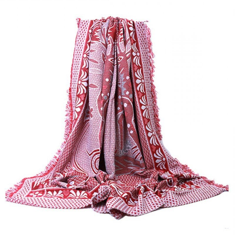 Line Blanket, Vintage Knitted Blanket, Processed Bed Sheet, Thin Blanket, Summer Sofa Tassel Leisure Cover Blanket, Independent Stand