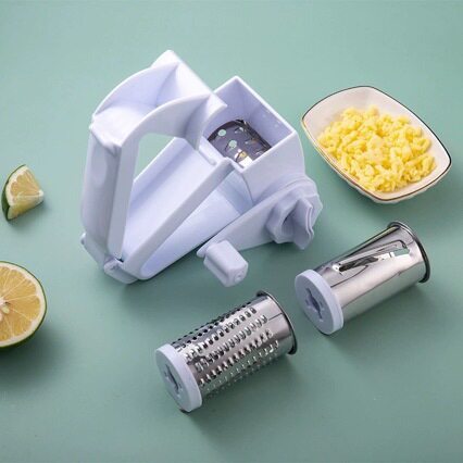 Stainless Steel Hand-Cranked Rotating Cheese Grater Chocolate Grater Creative Multi-Functional Cheese Grater